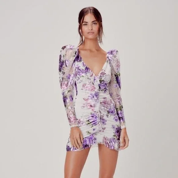 knee length dresses for ladies For Love & Lemons Francesca Mini Dress